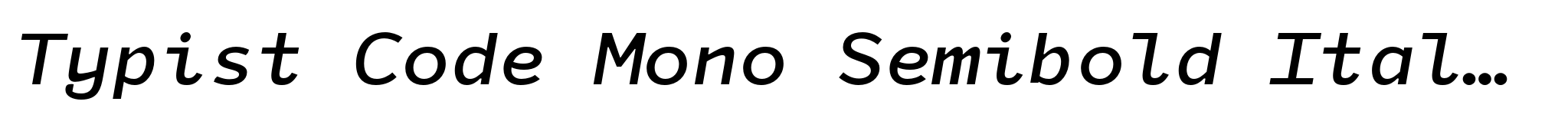 Typist Code Mono Semibold Italic image